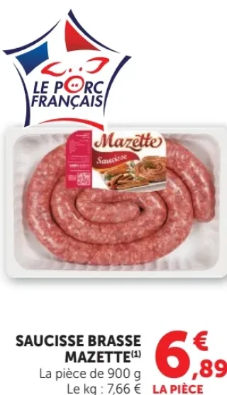 Saucisse brasse Mazette