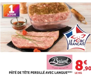Pâté de tête persillé avec langue Brient