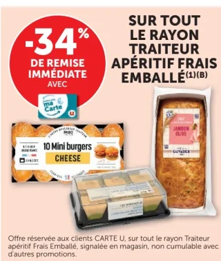 Sur tout le rayon Traiteur apéritif frais emballé