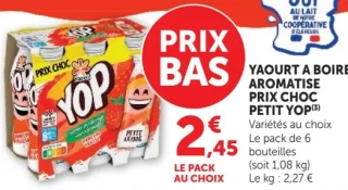 Yaourt à boire aromatisé Prix Choc Petit Yop