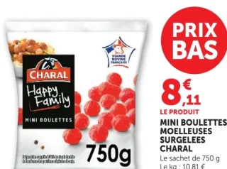 Mini boulettes moelleuses surgelées Charal
