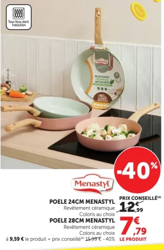 Poêle Menastyl 24cm ou 28cm