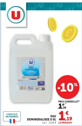 U Eau démineralisée 5L