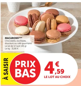 MACARONS Chocolatés, Exotiques, Douceurs ou Café gourmand
