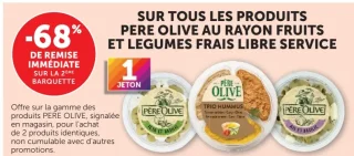 Produits Pere Olive au rayon fruits et legumes frais libre service