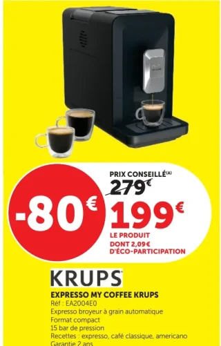 Expresso broyeur à grain automatique Krups My Coffee EA2004E0