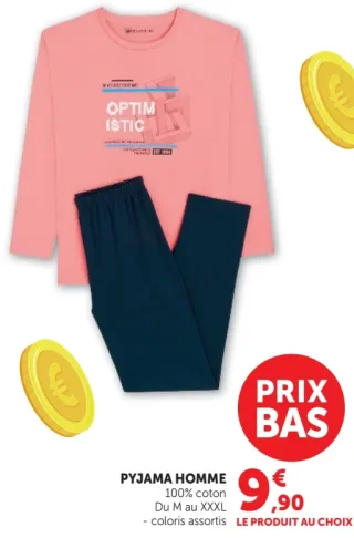 Pyjama homme 100% coton