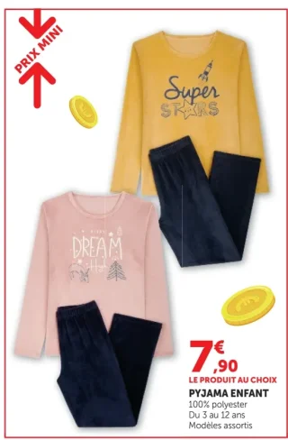 Pyjama enfant 100% polyester
