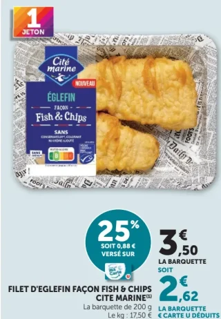 Filet d'eglefin façon Fish & Chips Cité Marine
