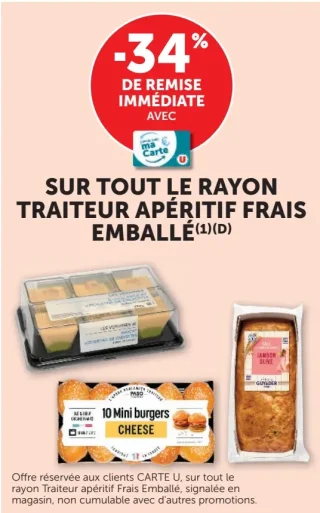 Sur tout le rayon Traiteur apéritif frais emballé