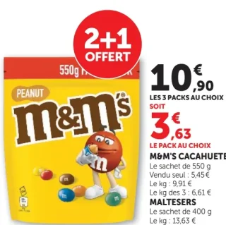 M&M's Cacahuète ou Maltesers