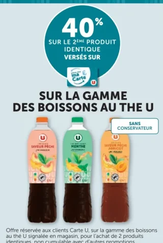 Gamme des boissons au thé U