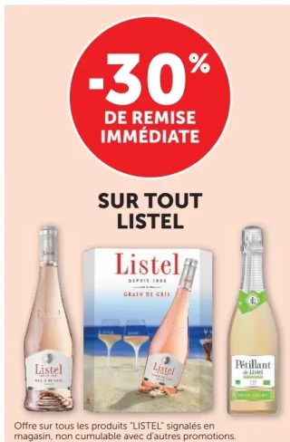 Gamme de vins Listel