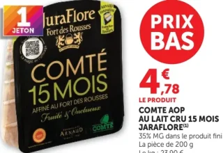Comté AOP au lait cru 15 mois JuraFlore Fort des Rousses