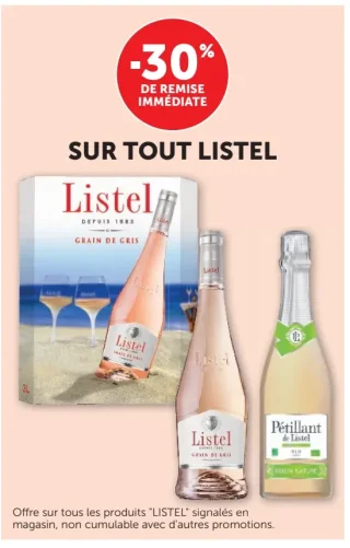 Sélection de vins et pétillants Listel
