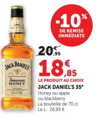 JACK DANIEL'S HONEY / APPLE / BLACKBERRY 35°