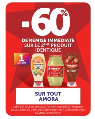 Gammes de sauces, mayonnaises, ketchups Amora