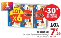 Mikado Lu Le lot de 6 paquets