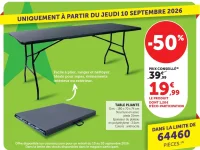 Table pliante 180 x 70 x 74 cm
