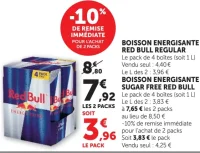 BOISSON ENERGISANTE RED BULL REGULAR / SUGAR FREE