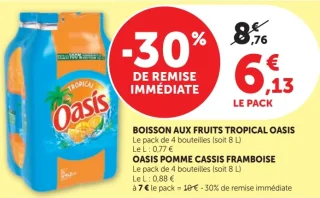 Boisson aux fruits Tropical Oasis / Pomme Cassis Framboise
