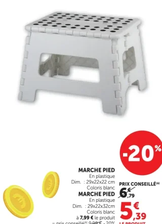 Marche pied pliant