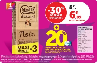 Chocolat Noir Maxi Format Nestle Dessert