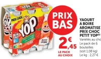Yaourt à boire aromatisé Petit Yop Yoplait