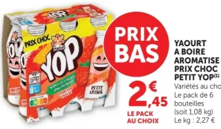 Yaourt à boire aromatisé Petit Yop Yoplait