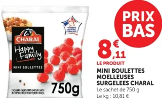 Mini Boulettes Moelleuses Surgelées Charal Happy Family
