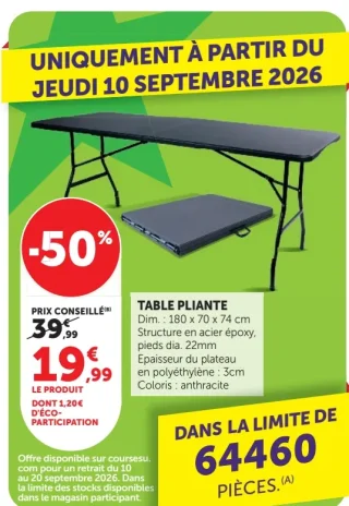 Table pliante anthracite