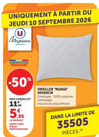 Oreiller "Nuage" U Maison 50x60cm