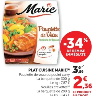 Plat Cuisine Marie Paupiette de Veau