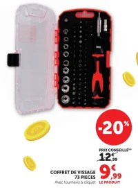COFFRET DE VISSAGE 73 PIECES