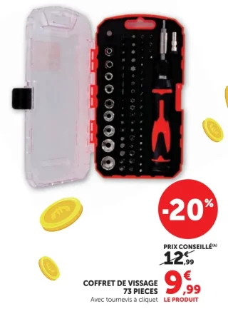 COFFRET DE VISSAGE 73 PIECES