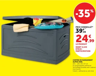Coffre de rangement Alpha 340L EDA