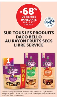 DACO BELLO FRUITS SECS EN RAYON LIBRE SERVICE