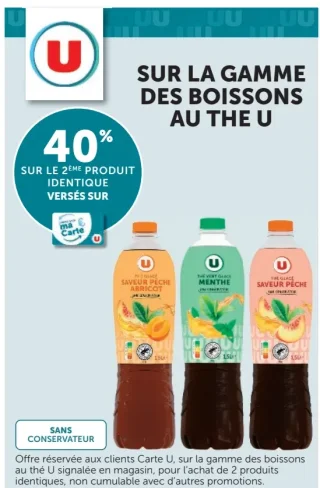 Sur la gamme des boissons au thé U