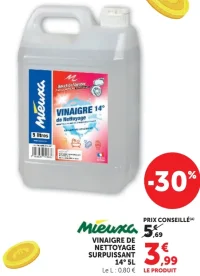 Vinaigre de Nettoyage Surpuissant Mieuxa 14° 5L