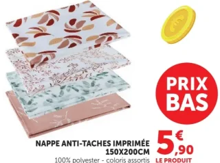 Nappe anti-taches imprimée