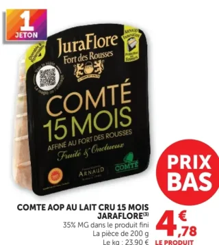 JuraFlore Comté AOP au lait cru 15 mois