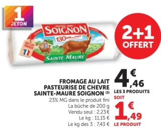 Sainte-Maure Soignon Fromage au lait pasteurisé de chèvre