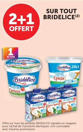 Crème fraîche et produits de la gamme Bridélice