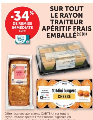 Sur tout le rayon Traiteur Apéritif Frais Emballé