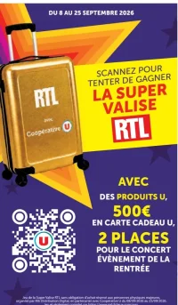 Jeu de la Super Valise RTL avec les magasins U