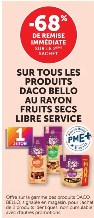 Tous les produits Daco Bello au rayon fruits secs libre service