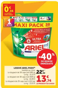 Lessive Ariel Pods Allin1