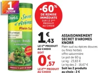 Assaisonnement Secret d'Arômes Knorr Plein sud ou épices douces ou fines herbes