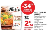 Plat cuisine Marie