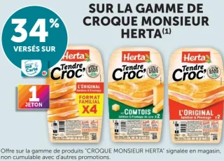 Gamme de Croque Monsieur Herta Tendre Croc
